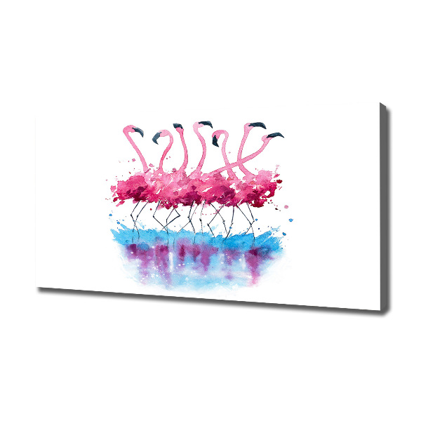 Canvas foto Flamingo's