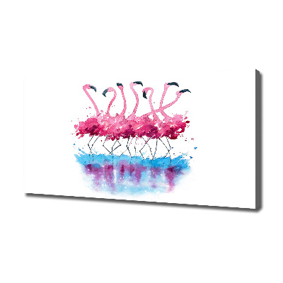 Canvas foto Flamingo's