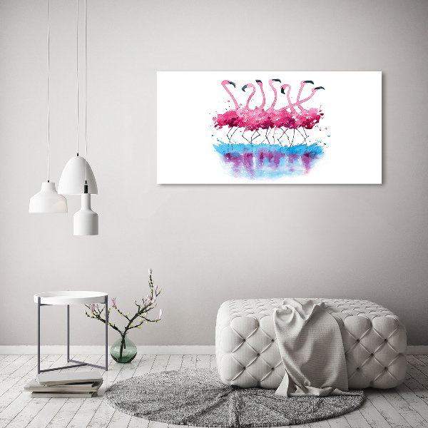 Canvas foto Flamingo's