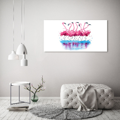 Canvas foto Flamingo's