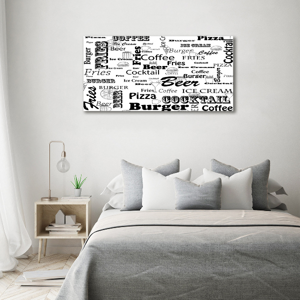 Canvas schilderij Restaurantmenu