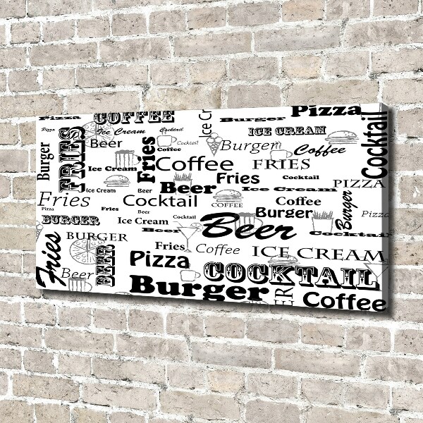 Canvas schilderij Restaurantmenu
