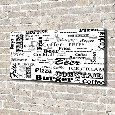 Canvas schilderij Restaurantmenu