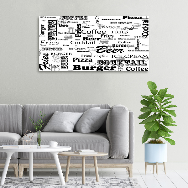 Canvas schilderij Restaurantmenu