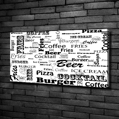 Canvas schilderij Restaurantmenu