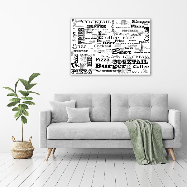 Canvas schilderij Restaurantmenu