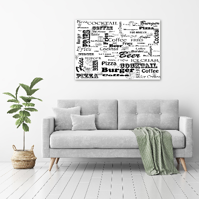 Canvas schilderij Restaurantmenu