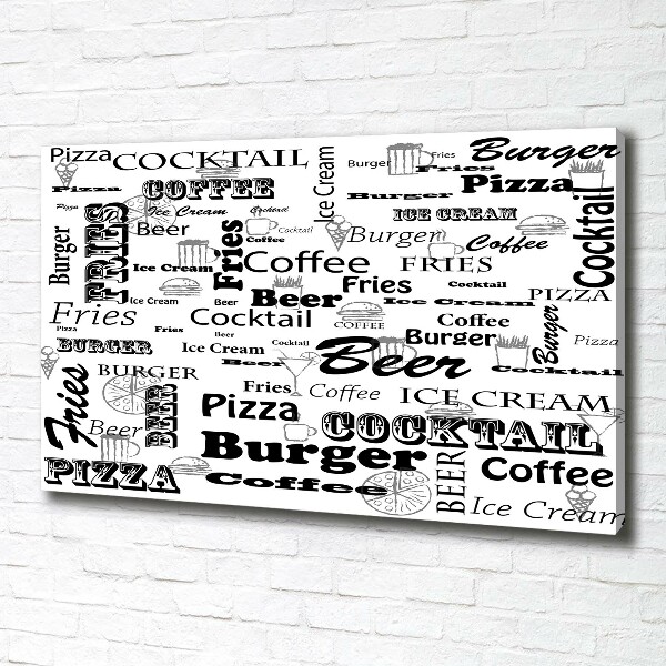 Canvas schilderij Restaurantmenu