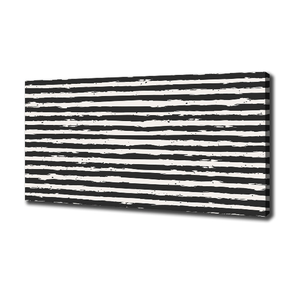 Foto op canvas Zwart-witte strepen