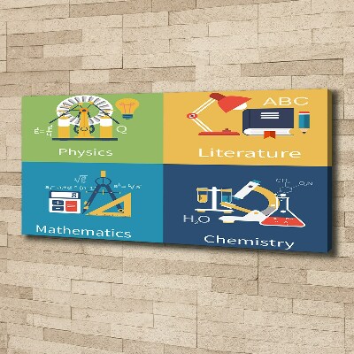 Foto canvas Schoolvakken