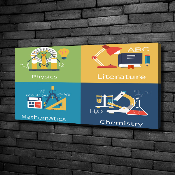 Foto canvas Schoolvakken