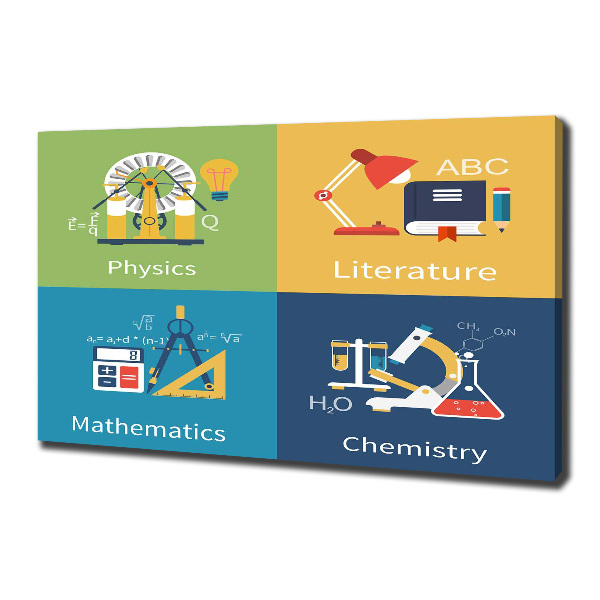 Foto canvas Schoolvakken