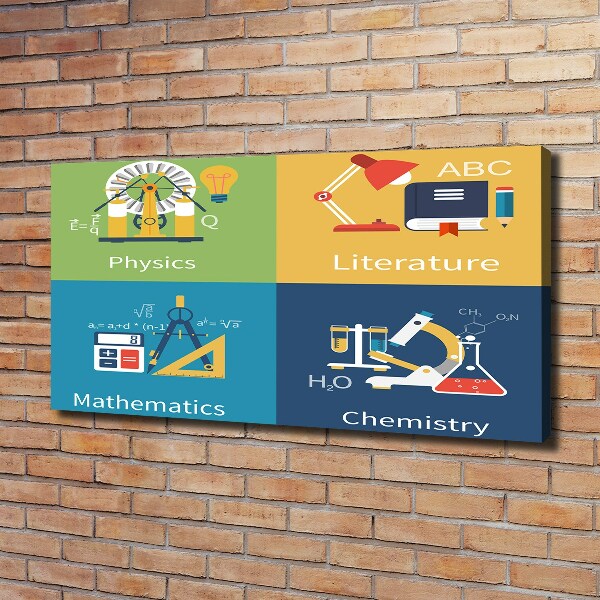 Foto canvas Schoolvakken