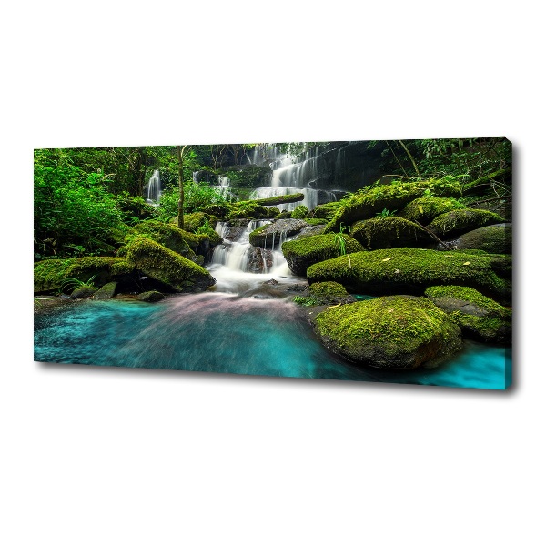 Canvas foto Waterval in de jungle