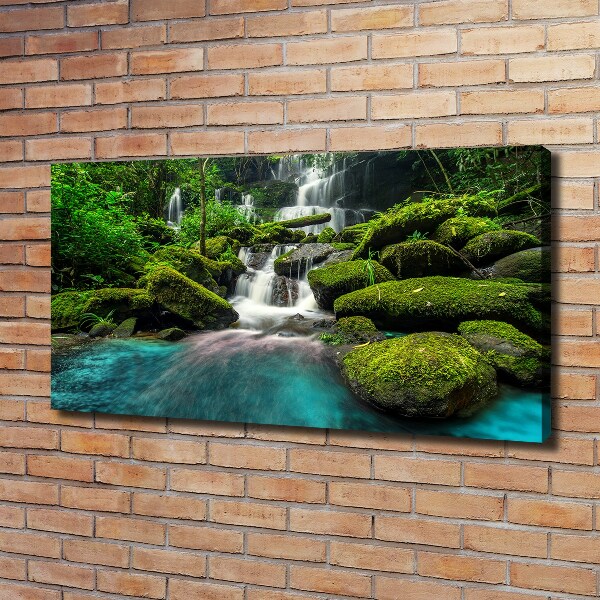 Canvas foto Waterval in de jungle