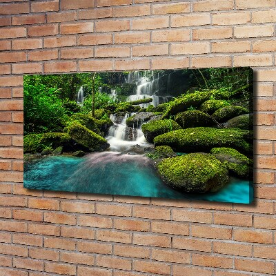 Canvas foto Waterval in de jungle