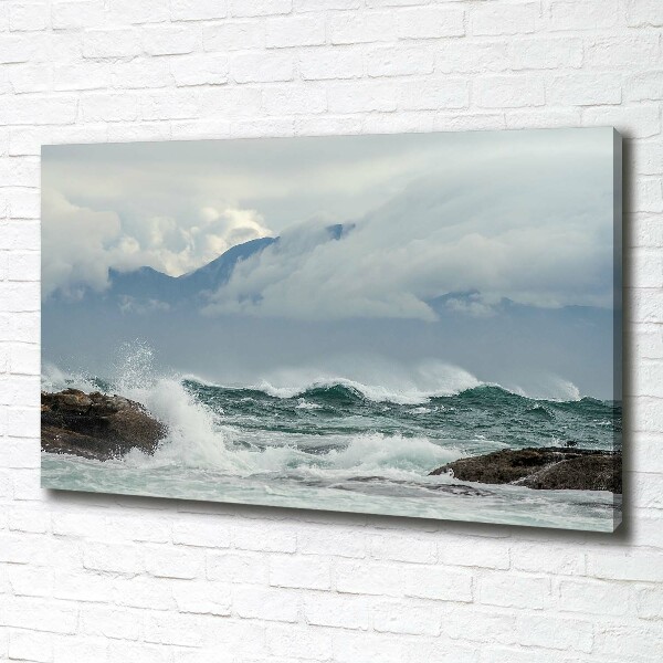 Foto canvas Ruwe zee