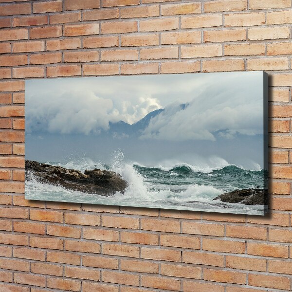 Foto canvas Ruwe zee