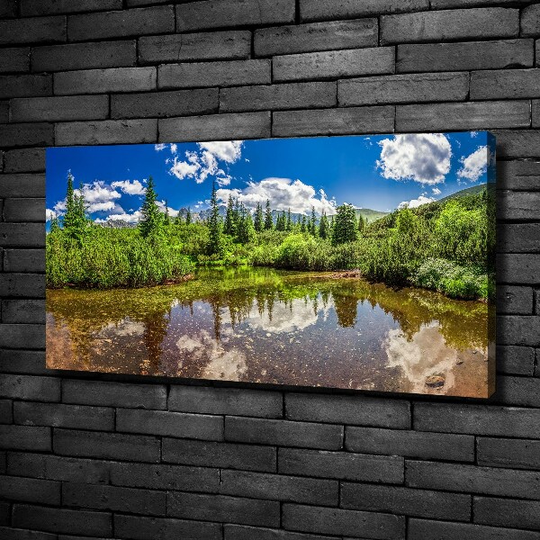 Canvas foto Meer in het bos