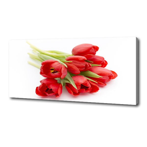 Foto canvas Rode tulpen