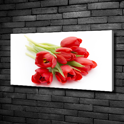 Foto canvas Rode tulpen