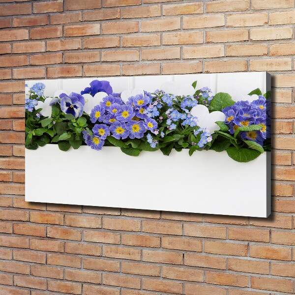 Schilderij op canvas Blauwe bloemen