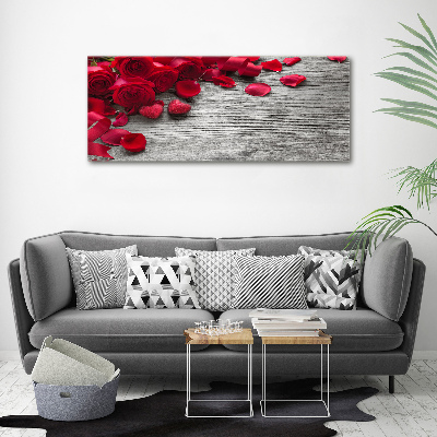 Foto canvas Rode rozen