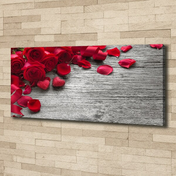 Foto canvas Rode rozen