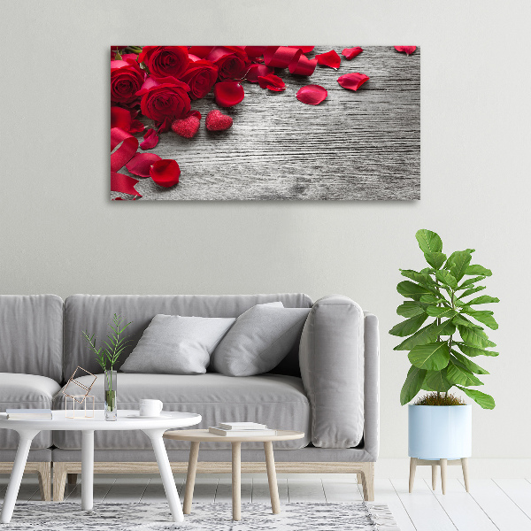 Foto canvas Rode rozen