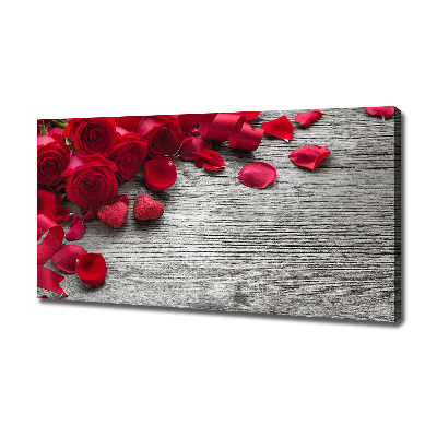 Foto canvas Rode rozen