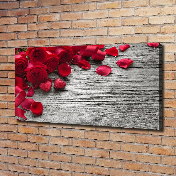 Foto canvas Rode rozen