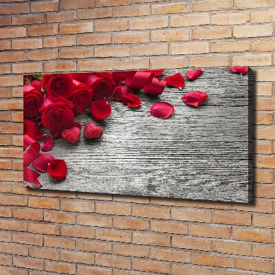 Foto canvas Rode rozen