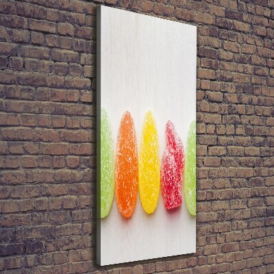 Verticaal canvasschilderij Kleurrijke jellybeans
