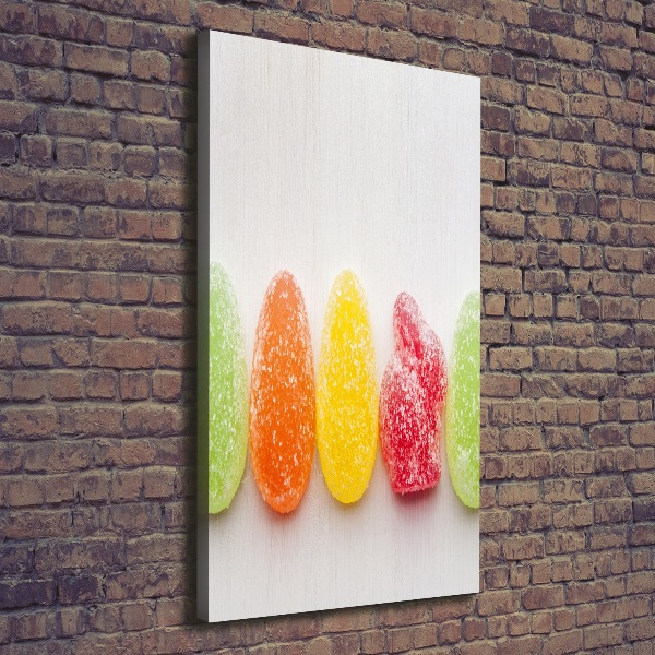 Verticaal canvasschilderij Kleurrijke jellybeans