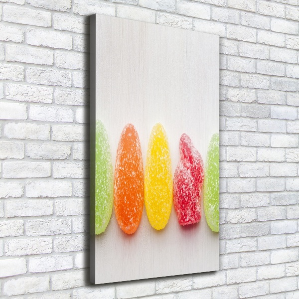 Verticaal canvasschilderij Kleurrijke jellybeans