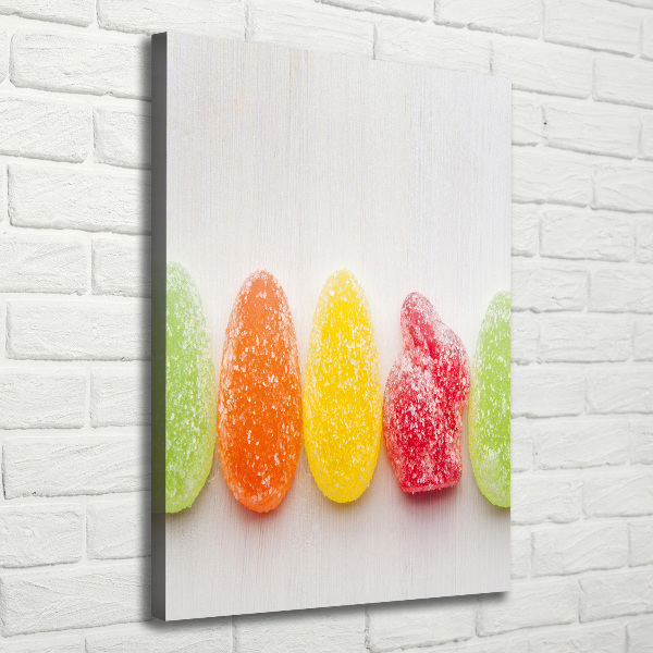 Verticaal canvasschilderij Kleurrijke jellybeans