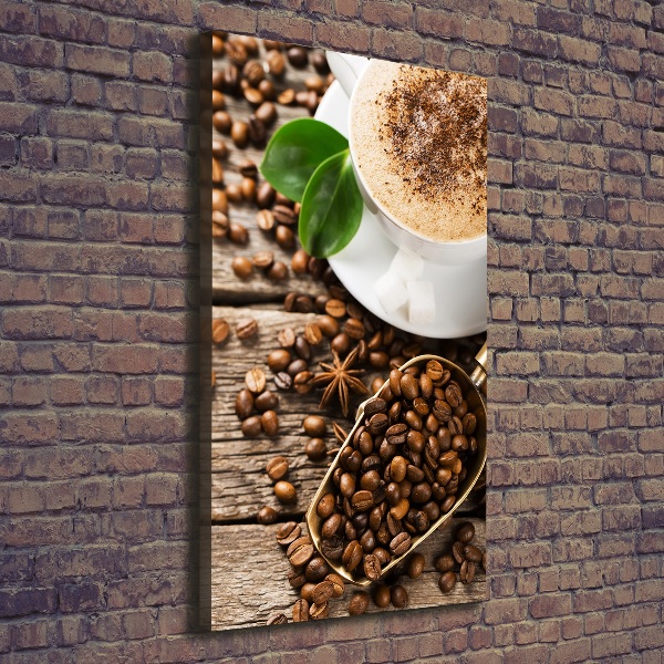 Verticaal schilderij op canvas Koffie