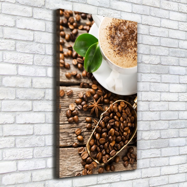 Verticaal schilderij op canvas Koffie