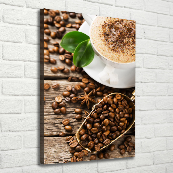 Verticaal schilderij op canvas Koffie