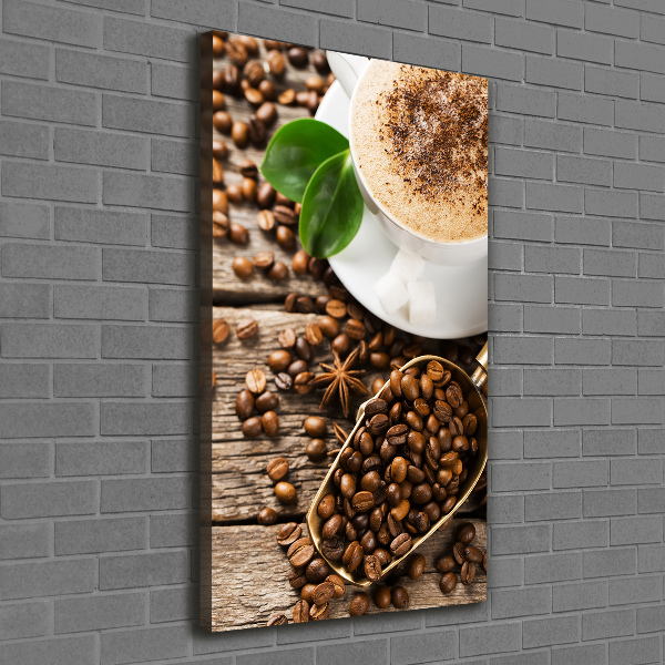 Verticaal schilderij op canvas Koffie
