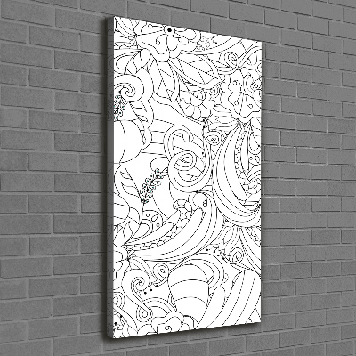 Verticale canvasfoto Zentangle-achtergrond