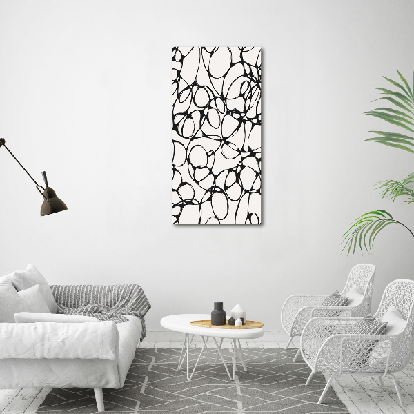 Verticale canvasfoto Chaotische cirkels