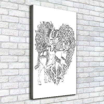 Verticale canvasfoto vrouw en man