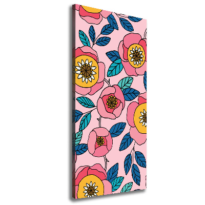 Verticale foto op canvas Kleurrijke bloemen