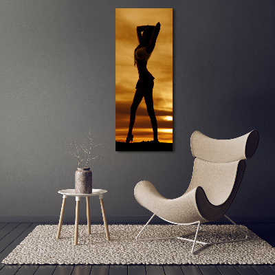 Verticaal canvasschilderij Korte rok