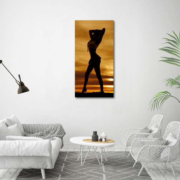 Verticaal canvasschilderij Korte rok