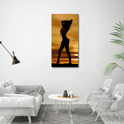 Verticaal canvasschilderij Korte rok