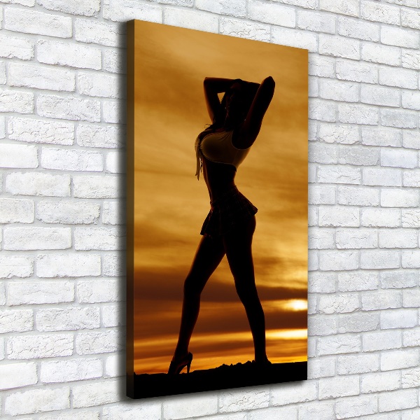 Verticaal canvasschilderij Korte rok