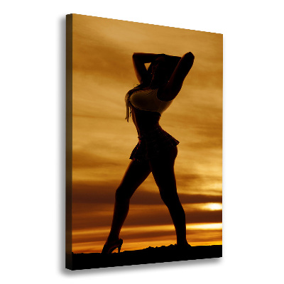 Verticaal canvasschilderij Korte rok