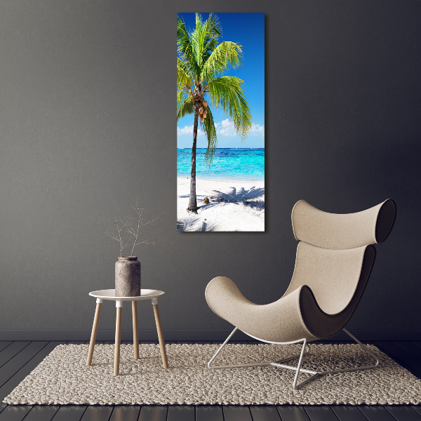 Verticale foto op canvas Tropisch strand